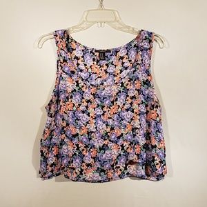 🌹Forever 21 floral tank top crop